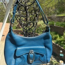 Cole Haan Blue Leather Shoulder Bag Excellent Condition