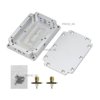 56x40x12mm/2.2x1.6x0.5'' Aluminum RF Box + Two Female Connectors #jg