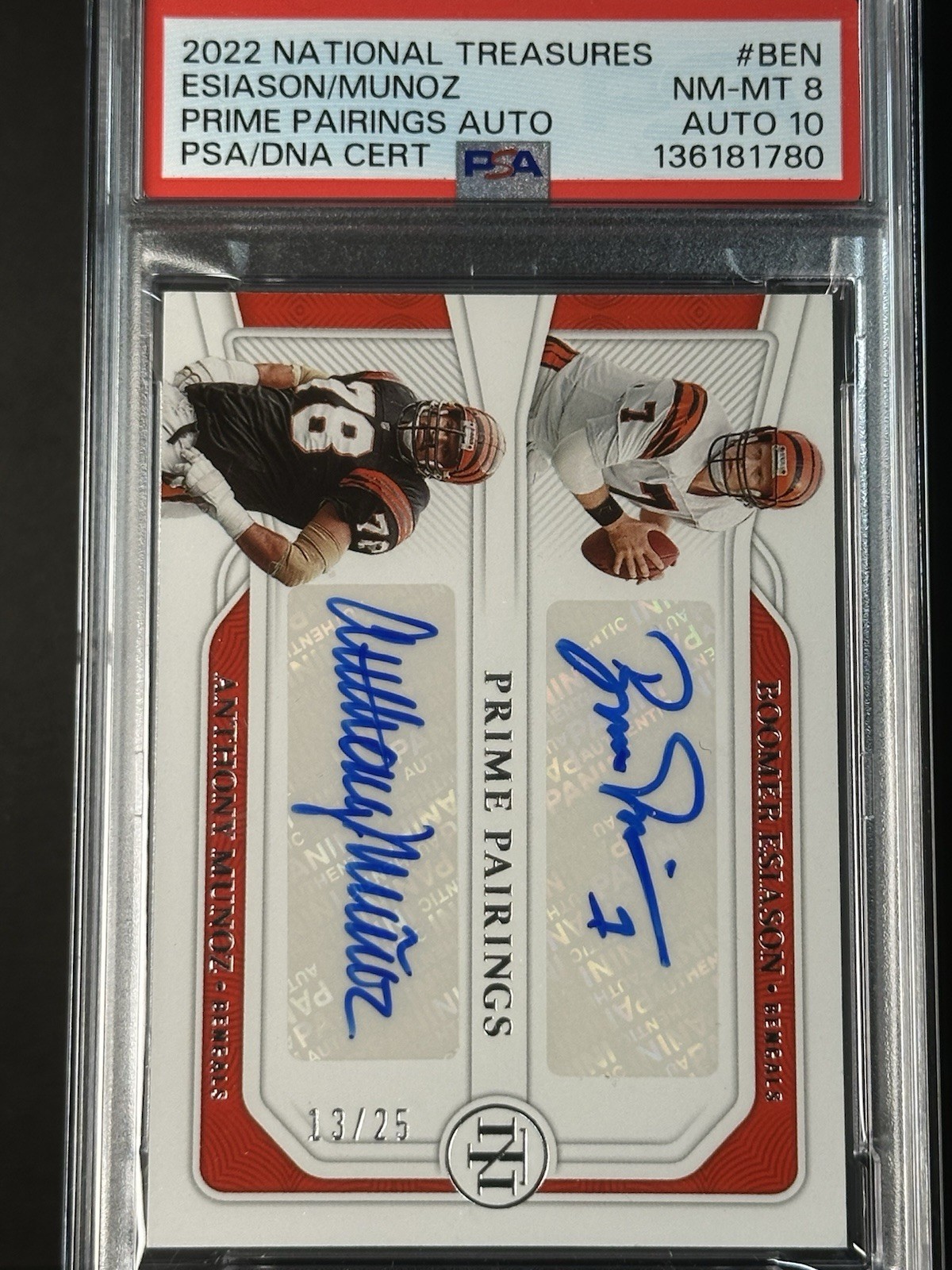 2022 NATIONAL TREASURES ESIASON/MUNOZ PRIME PAIRINGS AUTO #BEN PSA 8/10 AUTO 🔥 view 8