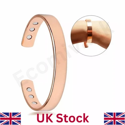 BRANDED Pure Copper Bracelet Magnetic Healing Bio Therapy Arthritis Pain Relief Bangle