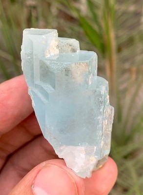 50 Gm Natural Terminated Blue Color Step wise Aquamarine Crystal Specimen @ Pak