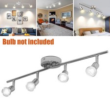 4Way Ceiling Light Spotlights Fitting LED GU10 No Bulb Kitchen Modern Adjustable