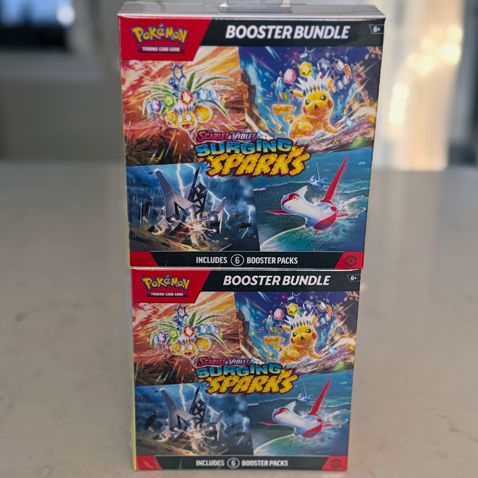 NEW / FACTORY SEALED Pokemon TCG Surging Sparks Booster Bundle - LOT OF 2