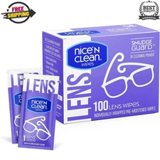 100 PCS Lens Cleaning Wipes – Pre-Moistened for Glasses, Camera & Screen Cleaner