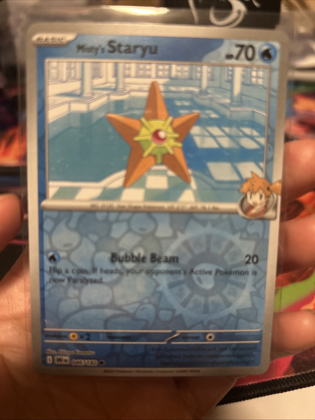 Misty's Staryu Reverse Holo Card 046/180 Sv10: Destined Rivals NM