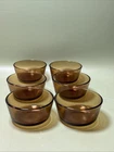 6 Vintage Anchor Hocking,Fire King Amber Custard Cups-6 oz, US made