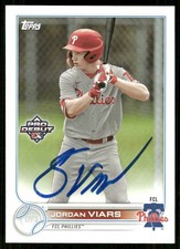 2022 Topps Pro Debut JORDAN VIARS Signed Card autograph auto PHILLIES