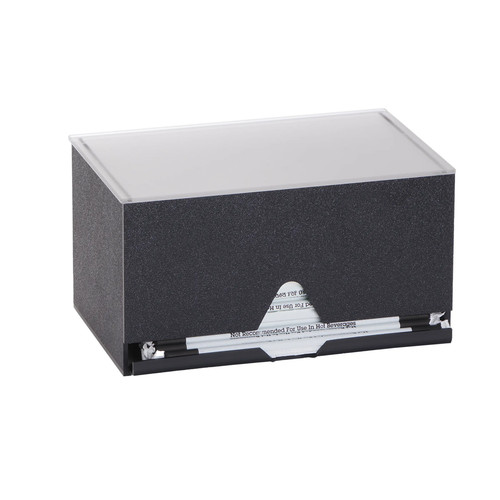 Dispense-Rite CT-STR-24BT Black Polystyrene Countertop Wrapped Straw Dispenser - 第 1/1 張圖片