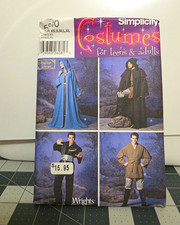 Simplicity 5840 Costume Sewing Pattern, XS-XL, Uncut