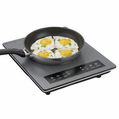 #ad ANHANE 1800W Single Burner Portable Induction Cooktop Countertop Burner Gray $50.00