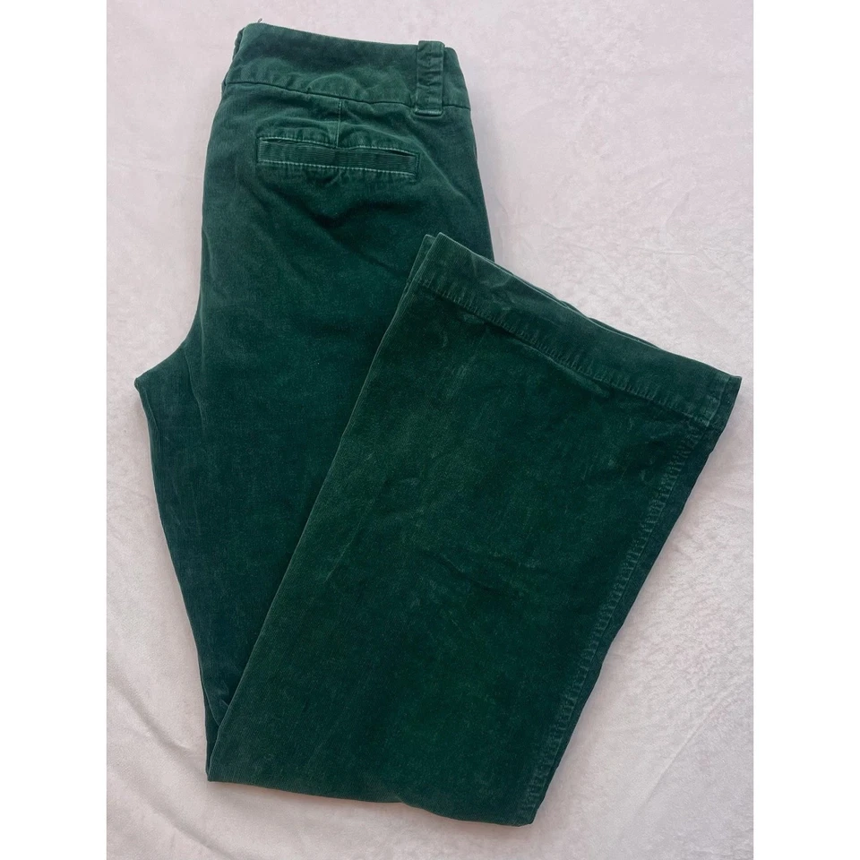 Pantalones de pana verde azul marino antiguo para mujer talla 10 corte bota regular tiro medio estilo Y2K Foto 4 de 4