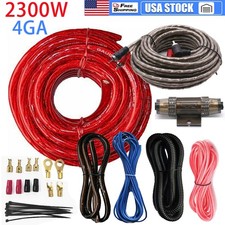 2300W 4 Gauge Car Audio Cable Kit Amplifier Install Amp RCA Subwoofer Sub Wiring