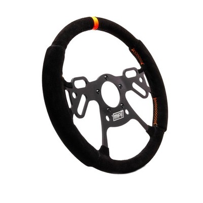 MPI USA Drag Steering Wheel 12in Suede Pad Switch Holes MPI-DRG2-12
