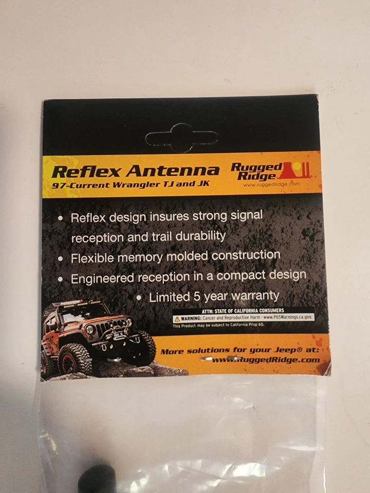 Jeep Gladiator 2020 Rugged Ridge Reflex Antenna 17212.07 9" 97-17 Wrangler  Foto 3 de 4