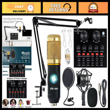Podcast Equipment Bundle - BM-800 Studio Package, Voice Changer  Sound Card for