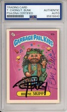 DUAL SIGNED Tom Bunk & Tommy Chong 1986 Topps GPK Hippie Skippy #91b PSA DNA COA