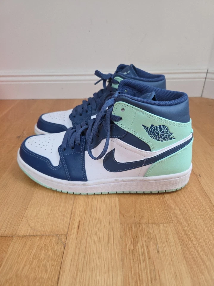 NIKE AIR JORDAN 1 MID EUR45 MYSTIC NAVY/MINT FOAM-WHITE - Bild 4 von 4
