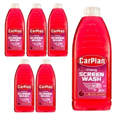 CarPlan Cherry Scented All Seasons Concentrated Screenwash Washer Fluid 1L x6 3.33 per litre
