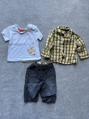 Gorgeous Rocha Little Rocha 3 Piece Set 3-6 Months, (Faded Marks On Tshirt)