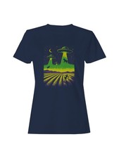 Camiseta para mujer Alien Cow Abduction Fields
