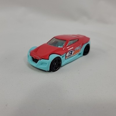 Symbolic Hot Wheels 2013 Track Aces Series Red/Pale Blue PR5 Wheels 1:64