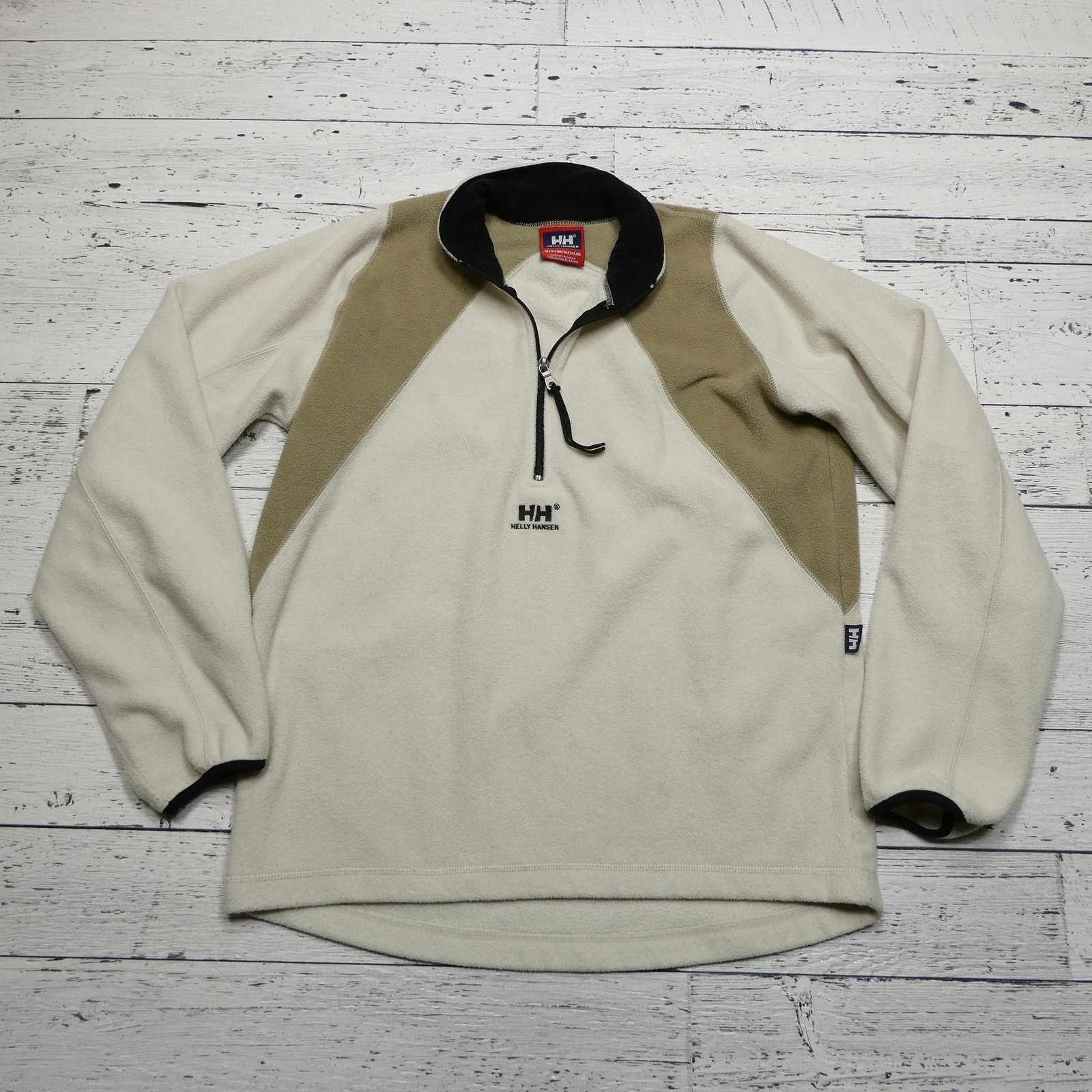 Helly Hansen Sweater Mens Medium Beige Tan Fleece… - image 1