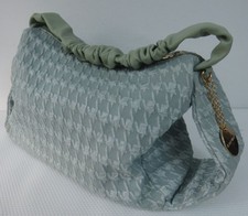 Alex Max Mint Green Houndstooth Shoulder Bag Faux Leather Handle Strap
