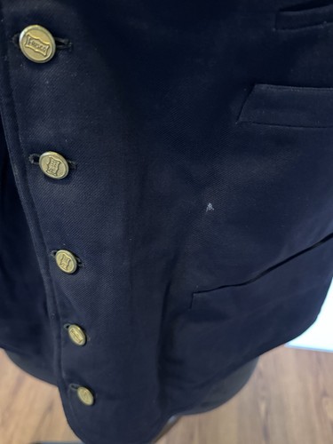 Cappotto e gilet vintage 1952 Frisco linee ferroviarie conduttore treno con insegne - Foto 16 di 24