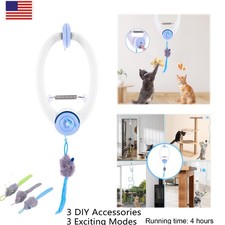 Interactive Cat Toy Ball USB Rechargeable w/ Tail Smart Motion Pet Toys Indoor