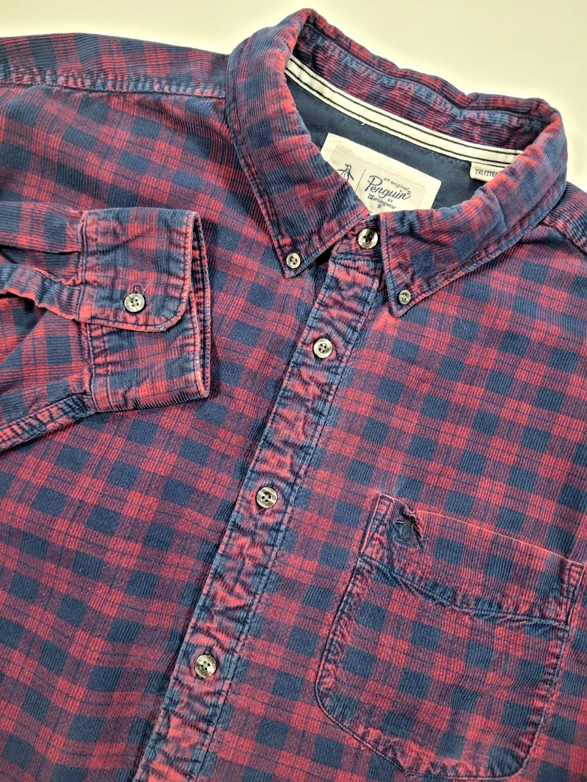 Original Penguin Mens Button Down Long Sleeve Shirt Size 2XL
