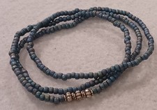 Blue Turquoise Glazed 3 Piece Set Beaded Stretch Toho Seed Beads Bracelets New