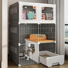 Cat Villa Integrated Litter Drawer Cat House Pet Indoor Furniture Cosy Hideaway