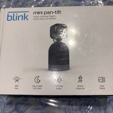 Blink Mini Pan-Tilt Rotating HD Indoor Wired Smart Security Camera 2-Way Audio
