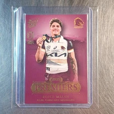 2025 Select NRL Brisbane Broncos Premiers Card PCG23 Reece Walsh Clive Churchill