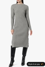 The Drop Renata Rib Midi Dress - Size:  Women’s Small / Color:  Heather Frost