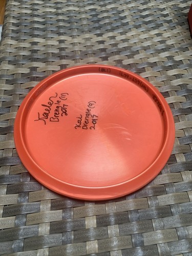 Used Orange Swirl Nate Doss Ti BUZZZ Discraft Disc Golf Titanium Used With Ink - Picture 4 of 4