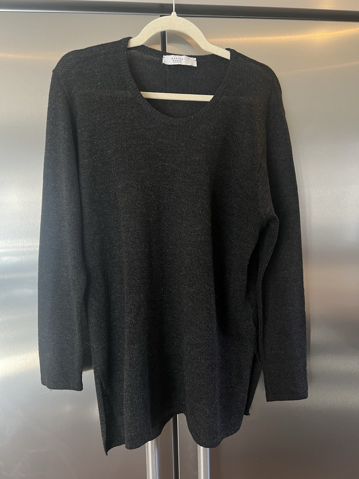 Marina Rinaldi Basic Medium Black Metallic Sweate… - image 2