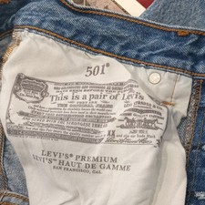 Levi's Premium Men's 501 Straight Leg Light Wash Denim Jeans Button Fly