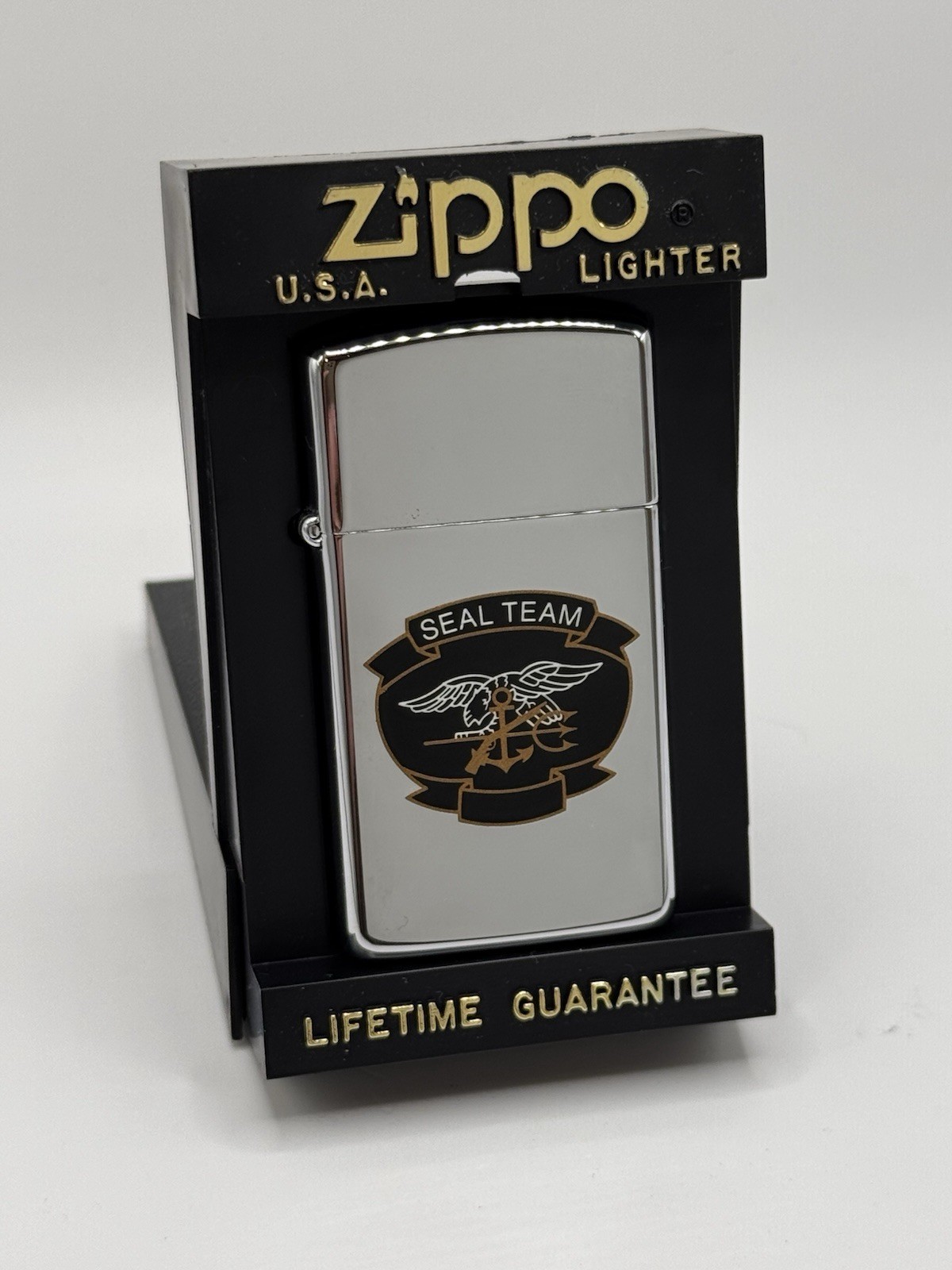 1992 UNFIRED US Navy Seals - Slim Zippo Lighter