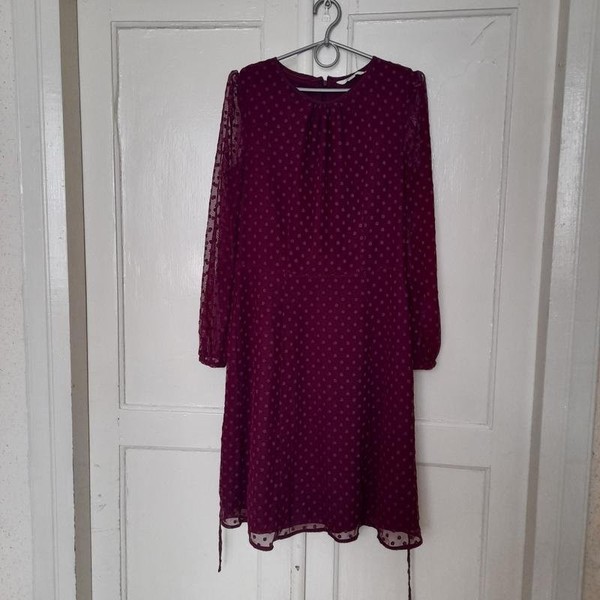 Women Boden Dress Red Lace 36