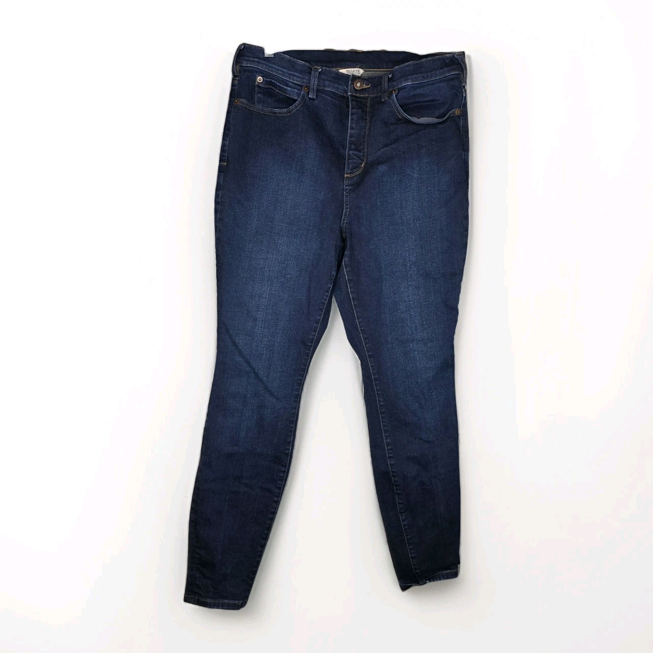 Duluth Trading Flex Daily Denim Skinny Jeans Womens Sz 12 Dark Wash Stretch