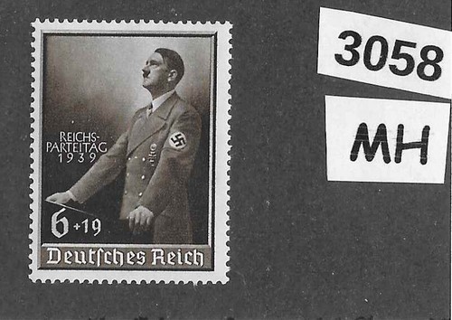 #3058   MH 1939 Hitler at Nuremberg stamp / PF06+19 Sc B147 Third Reich Germany  - Photo 1 sur 1