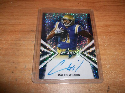 2019 Leaf Flash Football Caleb Wilson Rookie Auto Card 43/50 BA-CW1 ...