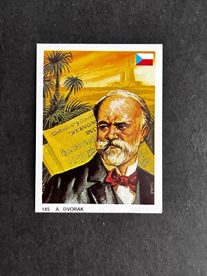 1968 Antonín Dvorák Card #146 Vintage Famous Geniuses Ediversa Quel
