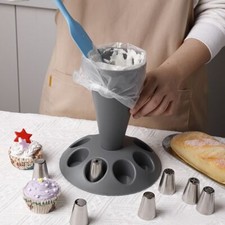 Piping Bags Rack Pastry Bags Holder 8 Slots Nozzle Decorating Tips Stand