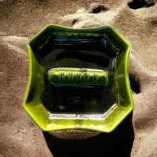 Retro Avacado Green Ceramic Ashtray 7004 USA California Pottery  Sequoia Ware