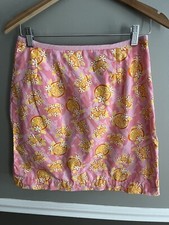 VINTAGE LILLY PULITZER Skirt Size 6 Floral Fruit Pattern White Label