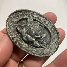 Vintage Metal Rose Belt Buckle Classic