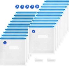 Sous Vide Bags Reusable 27Pcs, BPA Free Vacuum Sealer Bags, Vacuum Food Storage