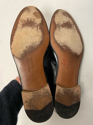 Salvatore Ferragamo Made in Italy Patent Grosgrain‎ Vamp Formal Loafer 8D s-l400.jpg main image 3